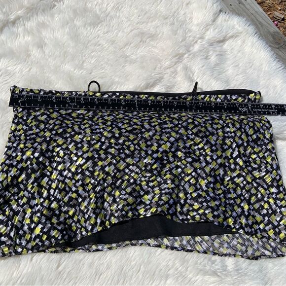 Sz Large Spaghetti Strap Black Lime Yellow Printed Alice + Olivia Top - Picture 10 of 10